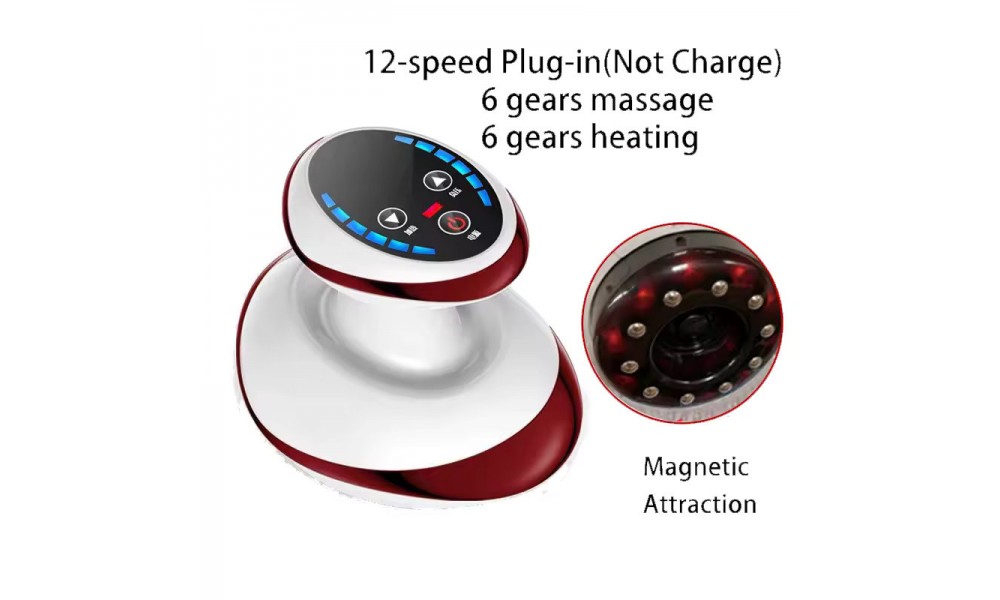 Home Electric Guasha Scraping Massage Cupping Body Massager Vacuum Cans Suction Cup Heating Fat Burner Anti-cellulite Massager